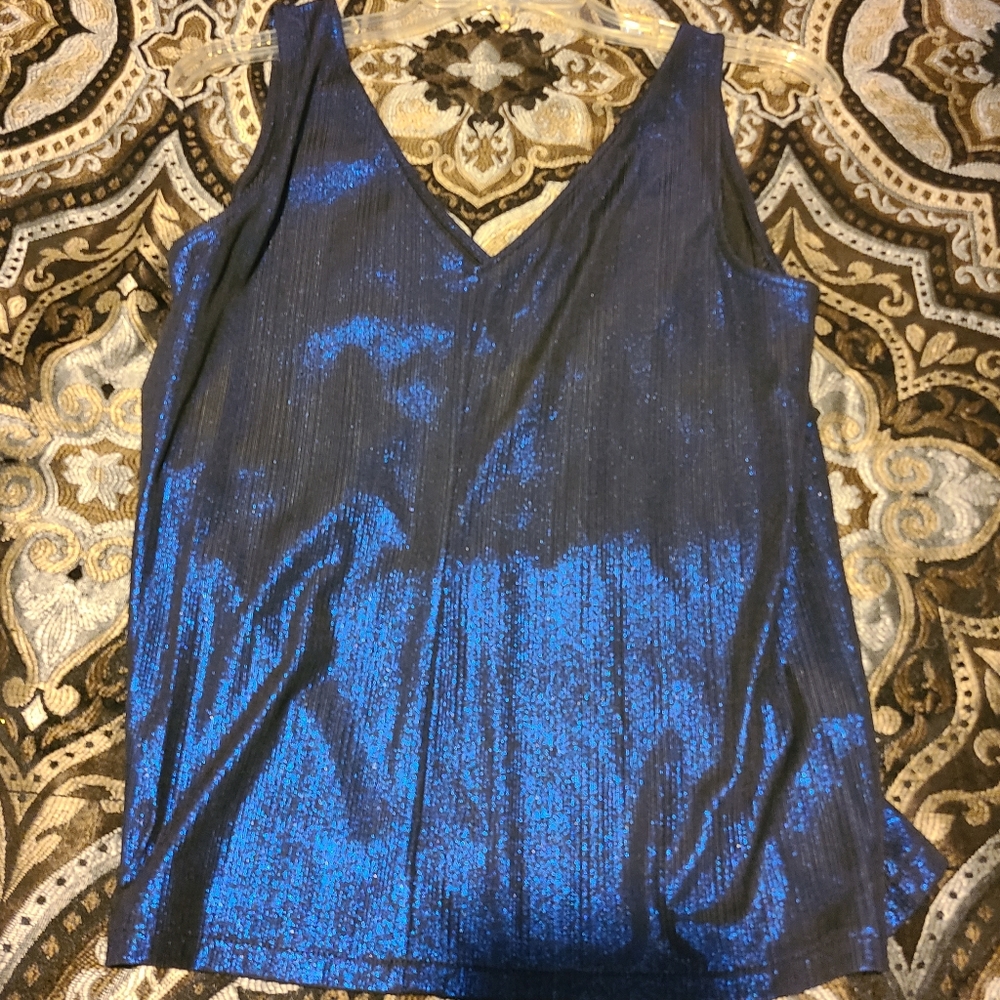 Foiled blue blouse